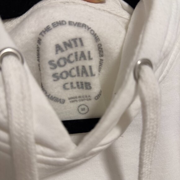 Anti Social Social Club “No Self Control” White Hoodie - Picture 4 of 4